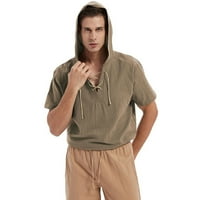 Luiyenes musko casual čvrsta pantalona za gležnjače Dužina hlača Pocket Elastična struka Pant Pant Pantre Ležeran