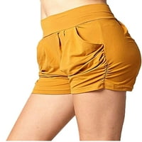 Samickarr plus veličina teretnih hlača za muškarce labavi fit teretni duks koljena duljina koljena sa džepom čvrstog gumba za zatvaranje patentnih zatvarača Bermuda