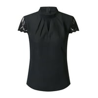 GDFUN Ženski kratki rukav V izrez crtani uzorak vrhovi radne majice - Ženske bluze Ženske vrhove
