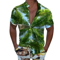 Ribolovna majica za muške ljetne gumbe s kratkim rukavima majica rever modne muškarče odjeća tee ulična