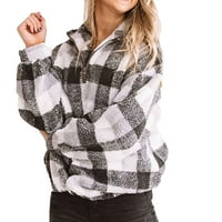 Ženska dugačka dugačka pulover Dukserica Tri četvrtina rukava O-izrez Korejski Dva džepa plus veličine