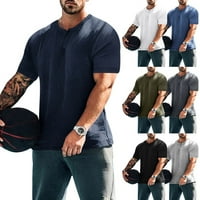 Zuwimk T majice za muškarce, muška majica kratkih rukava casual top tee classic fit osnovne majice bijela, l