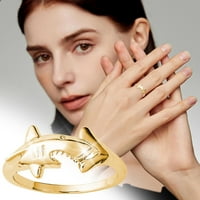 2. CT sjajan markiza Cleani simulirani dijamant 18k ružičarski zlatni pasijans prsten sz 4.75