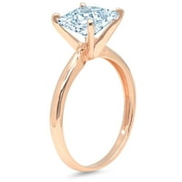 10kt bijeli zlatni okrugli dijamantni solitaire zabogatni prsten za bend CTTW