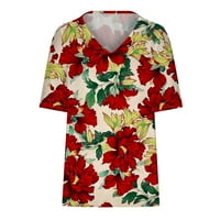 Ljetna bluza Žene Ležerne prilike sa labavim košulje V izrez kratki rukav, čipkasti čipke The Majice