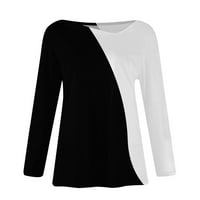 Plus size za žene V izrez Polka Dot majica na dugih rukava labava bluza Dame predimenzionirane vrhove S-5XL