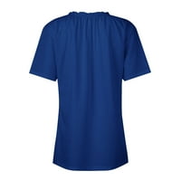 B91XZ Womens T majice Labava ženska čipka granične kratke rukave majice Modni prevelizirani labavi vrhovi