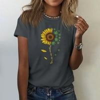 Ženske majice 4. jula Dan nezavisnosti Ispiši svakodnevno ljeto V izrez Američka bluza za ispis kratkih rukava Ležerne prilike labavih majica