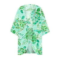 Ležerne vrhove za ženske majice na dubinu Ležerne modne tiskane cvjetni uzorak kratka rukava s rukavima