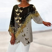 Ljetne košulje za žene Trendy Crachet Crochet kratki rukav bluze Dame Slatki cvjetni print Elegantni