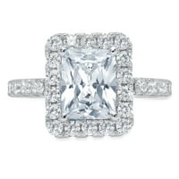 Njegov i njen kameni CZ Vjenčani zaručnički prsten Sterling Silver & Titanium