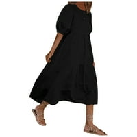 Haljine Ženske remen bez rukava bez rukava sa dvostrukim grudima crna 3xl