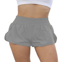 Ženske kratke hlače Pamuk Visoka elastična struka naborane ruffle slatke kratke hlače Flowy Casual Hratke