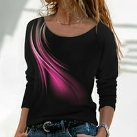 Košulje za žene Grafički labavi fit vrhovi za pogodan trendy prikladno pogledajte kroz mrežicu majicu