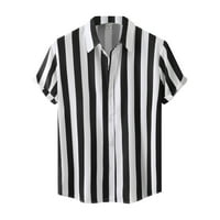 Sdjma Muška majica kratkih rukava Vintage Stripe rever ovratnik T Muška košulja Stripe Stripe STANAR