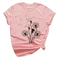 Ljetne košulje za žensku modnu majicu kratki rukav Tees Osnovna odjeća za djevojčice V bluza za izrez