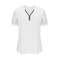 DRPGunly Outfits za Žene Ljeto Slatko proljetno ovratnik majica s dugim rukavima Hlače visoke struke