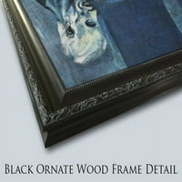 Nai, Danhui Crni ukrašeni drveni drveni okviri sa dvostrukim matiranjem muzej umjetnosti print pod nazivom - Everlasting Bouquet II neutralan