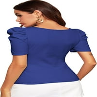 Košulje za žene TOPS DRESSY casual casual crewneck kratki rukav Tunnic gradijent boja T Majica Bluza