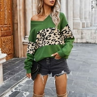 Anepal jakne za žene Dugi rukav lagani zip useljeni modni print Outerwevremena kasuta Ostali jakne s džepovima Leopard Print XL