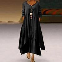 Ženska haljina modni šljokica zakrpa dubok V-izrez dugih rukava haljina slim patchwork formalna haljina