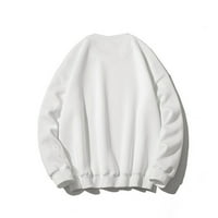 DTIDTPE Bluze za žene, žene modni čvrsti casual okrugli vrat na polu rukavima Tors T majica ženske vrhove bijele boje