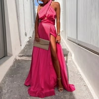 Summer Vestidos pola rukava O-izrez Velika cvjetna duga haljina za ženske elegantne boemske ženske haljine