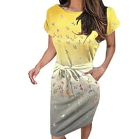 Booker Ženski kratki rukav ženski odjeća za temperaturu Ležerna čipka izdubljena majica od tiskanog