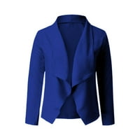 Voncos padajuće jakne za žene sa džepovima Čvrsto boje s dugim rukavima jednokratno casual classic resel