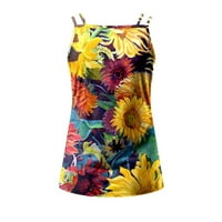 Roliyen Midi haljine za žene cvjetni print V-izrez s dugim rukavima midi haljina ljetne dame na plaži