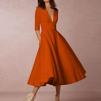 Ženske plus veličine Sendresses Ljetni blok boja Patchwork Print Mini haljine Tunički okrugli vrat Haljina