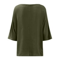 Haljine za žene plus veličine ženski V-izrez kratki rukav čvrsti pomak Srednji duljina džepa ljetne