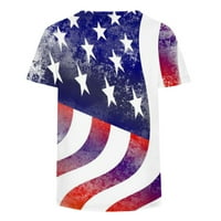 Seksi plesni muškarci Ljetni vrhovi Dan nezavisnosti mišićni košulja Američka zastava Rezervoarske vlage-Wicking