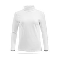 Hoodies Estetic za žene Jesen Zimska ženska košulja košulje sa kontrastom boje na pola zip dukserica