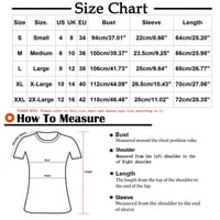 Zermoge Plus size The Majice Bluze za žene Dame, dame Ženske dame V-izrez kratki rukav tiskani vrhovi