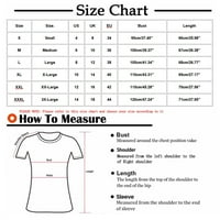 Košulje za žene Trendi ispis posade Crte ClearThree četvrtine rukava za bluze na vrhu ženske majice