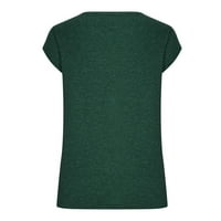 AWDENIO WOMENS Casual dugih rukava Bluze za uklanjanje modnog ženskog proljeća tiskana srednjih rukava
