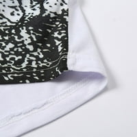 Ženska geometrijska bluza Squarec mekani vrhovi Ljeto kratkih rukava Sredstva za prodaju Specijalne majice Kozne pamučne casual Thirts Navy XXL