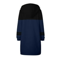 Ženska jakna kaputi zimski dugi rukav vrat od poliestera plus veličina modni jakni kaputi ljubičasti xl