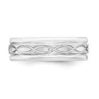 Rose ton, simulirani kubični cirkonijski size - hip hop prsten ledeni mikro prsten srebro srebro