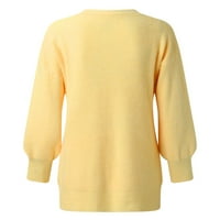 Majica s rukavima za žene Petite, ženske vrhove, majice rukava za žene Slatke grafičke masene bluze casual plus veličina osnovnih vrhova pulover